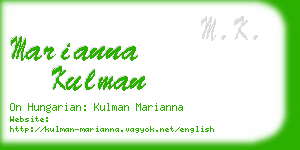 marianna kulman business card